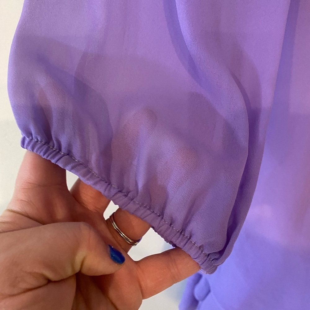 John’s Girl - Purple Tired ruffle midi dress - Picture 8 of 11
